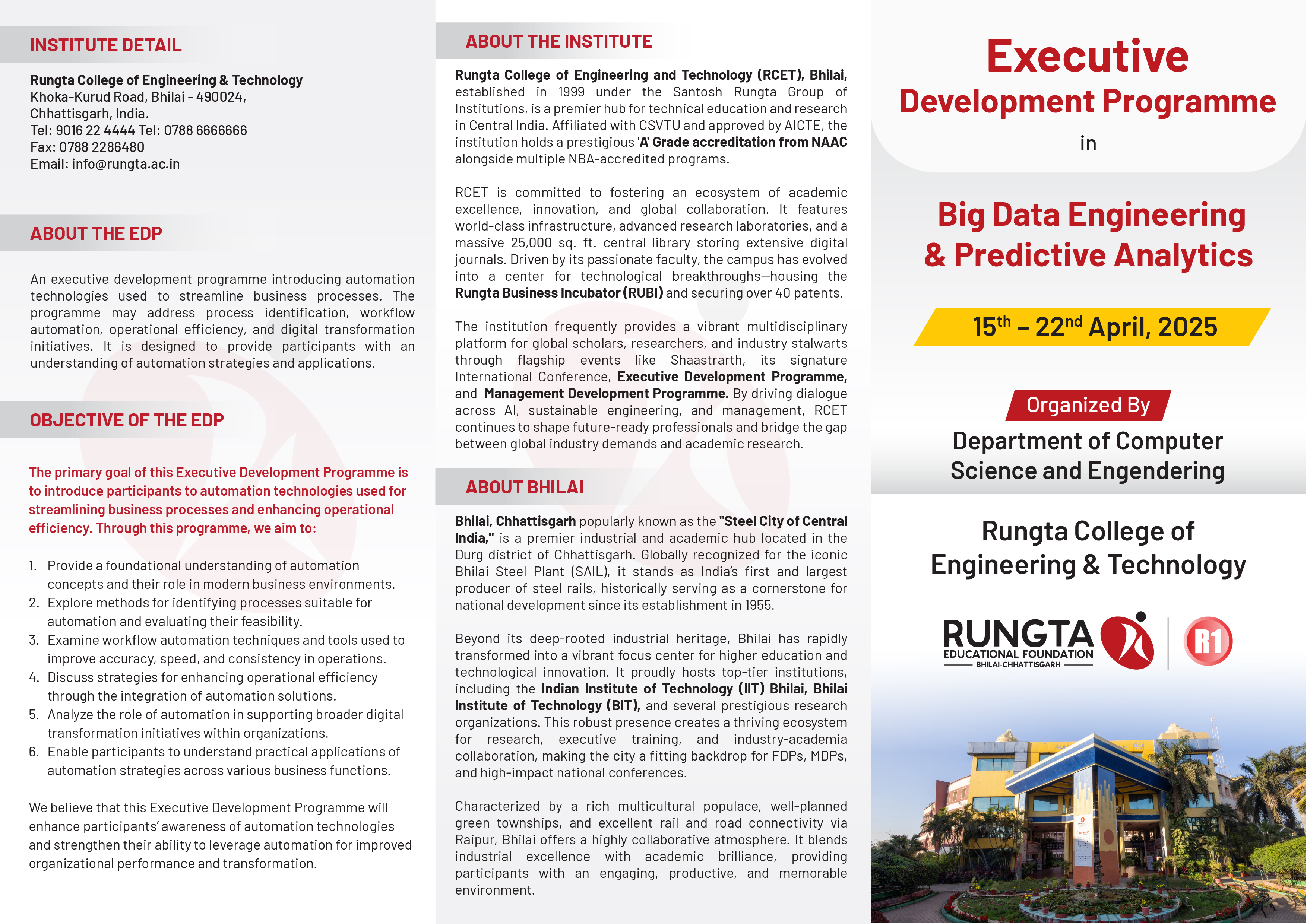 Executive Development Program in Big Data Engineering & Predictive Analytics